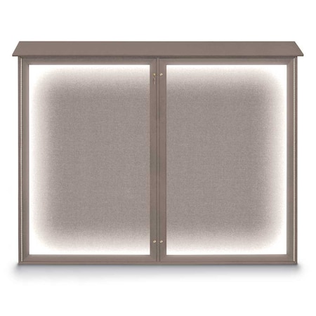 United Visual Products Double Door Enclosed Indoor Letterboard UV1127-BRONZE-BURGUNVL
